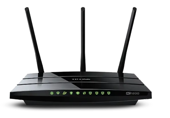 black 3 antena wifi router