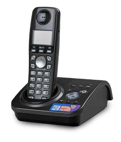 a black wireless phone